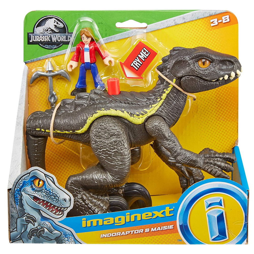 JURASSIC WORLD INDORAPTOR & MAISIE CON MOVIMENTI DINOSAURO FISHER PRICE GKL51 MA