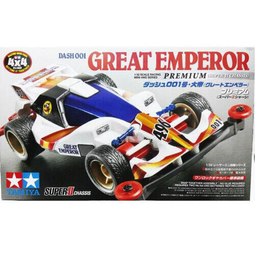 TAMIYA 1:32 MINI 4WD AUTO DASH 001  GREAT EMPEROR PREMIUM SUPER II CHASSIS 18075