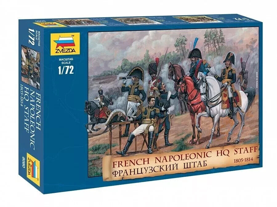 ZVEZDA  1:72  SOLDATINI DA COLORARE FRENCH NAPOLEONIC HQ STAFF 1805-1814    8080