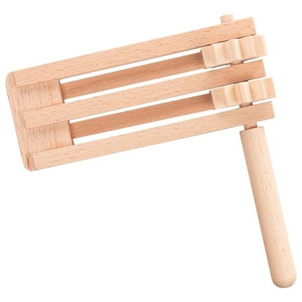 Gollnest & kiesel - Raganella Doppia in Legno Naturale (U7R)