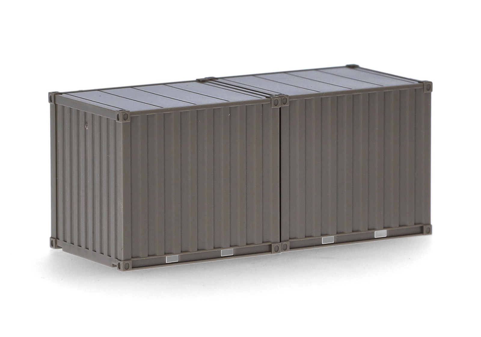 HERPA, Container 10 piedi grigio - 2 pezzi, 1/87,  HER747110