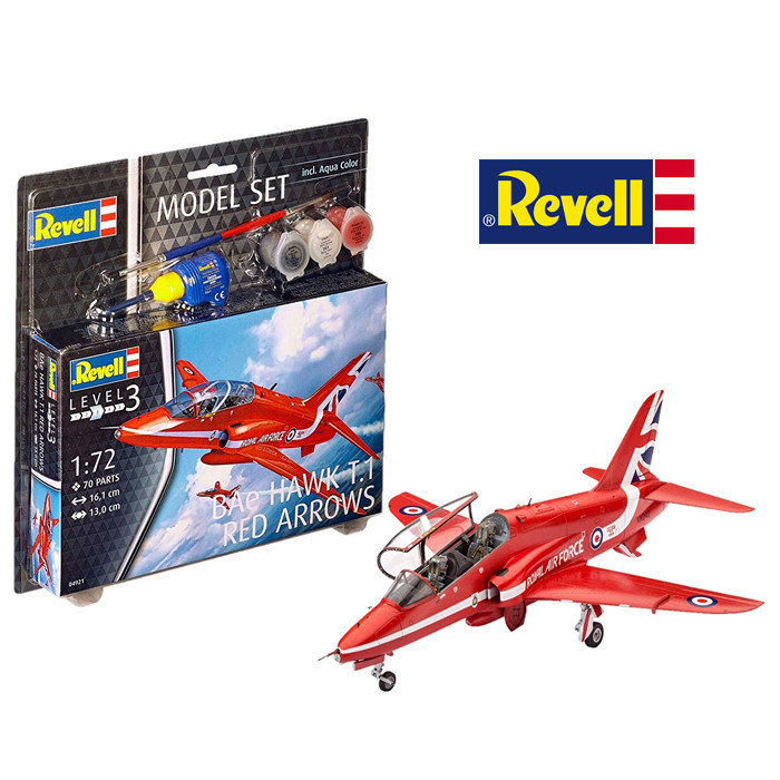 BAe HAWK T.1 RED ARROWS AEREO 1:72 IN KIT DI MONTAGGIO CON COLLA PENNELLO COLORI