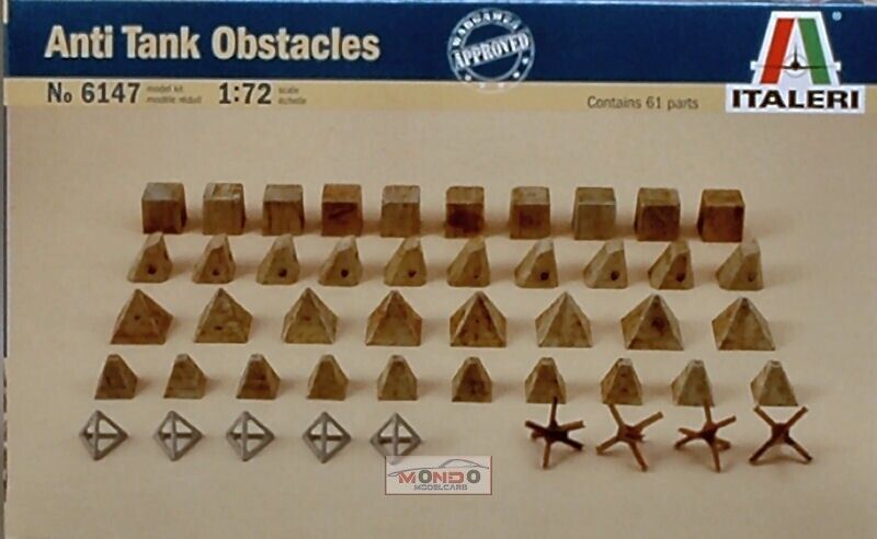 1:72 Italeri OSTACOLI ANTICARRO KIT IT6147 Modellino