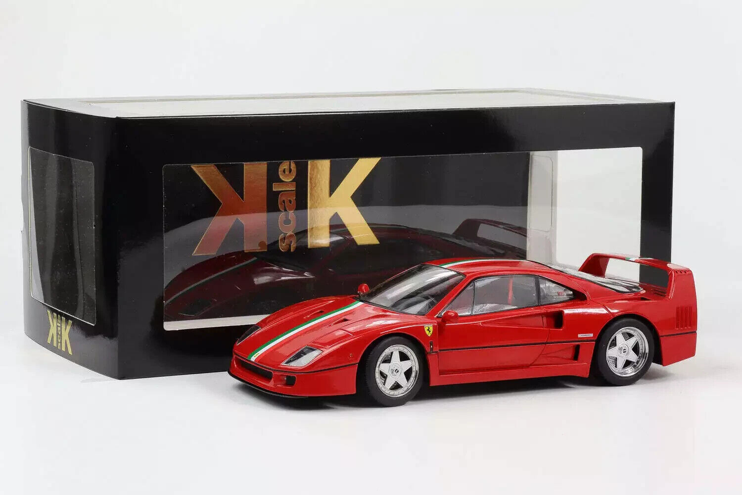 Ferrari F40 Italian Stripes 1987 Red 1:18 KK SCALE  KKDC180696