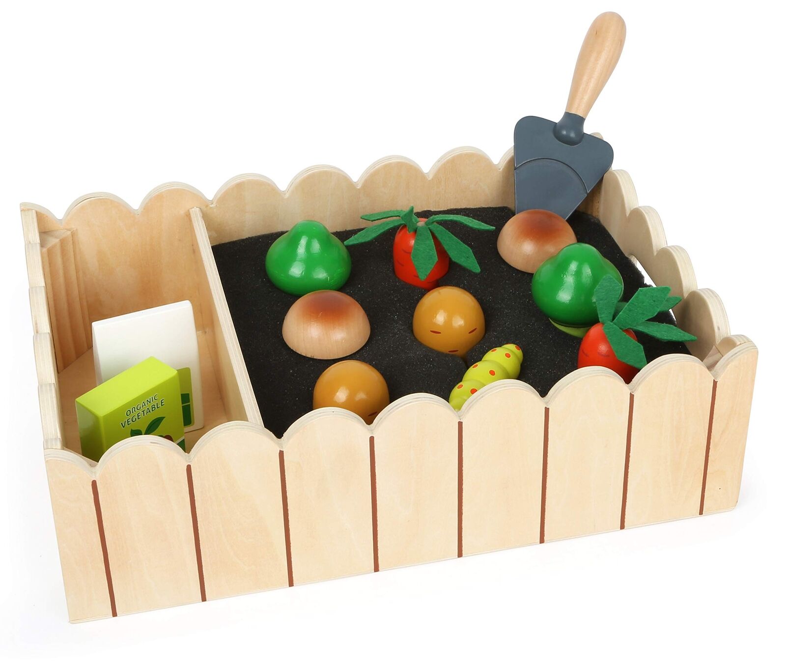 Small Foot 12011 Wooden Vegetable Garden with Carrots, Mushrooms, Potatoes, Broc