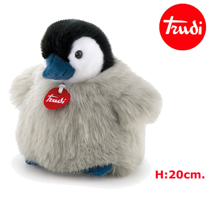 TRUDI 29008 PINGUINO PELUCHE PAFFUTO MORBIDO CON PELO 20CM