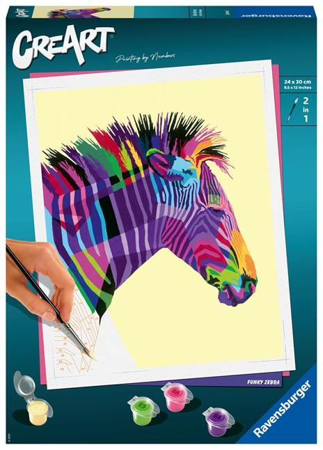 FUNKY ZEBRA multicolor CREART kit artistico PREMIUM ravensburger