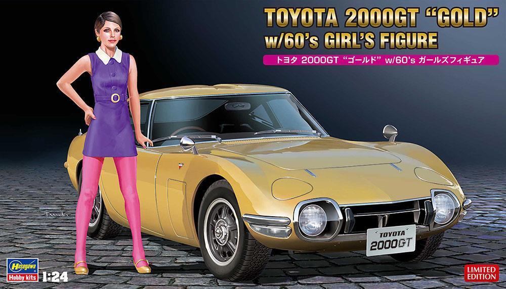1:24 HASEGAWA Toyota 2000Gt With Girl Figure 1967 Kit HA52333