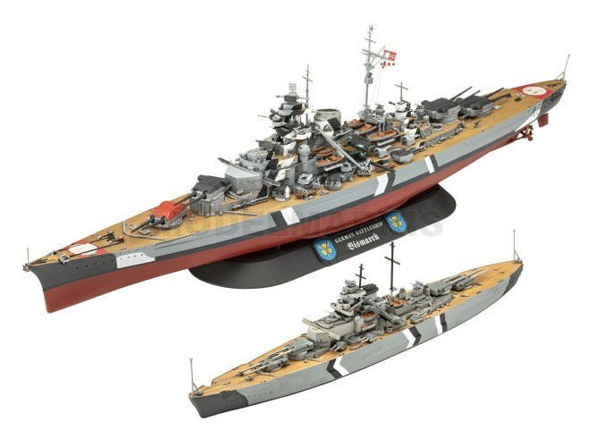 REVELL 05637 Gift Set The Legendary Bismarck (1:700 & 1:1200)