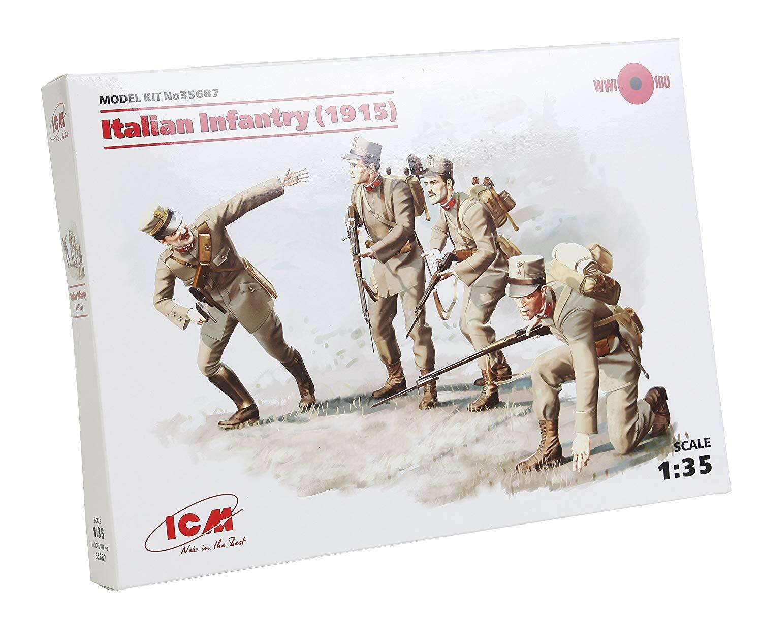 Italian Infantry 1915 (4 figures) 1:35 ICM35687 - icm modellismo