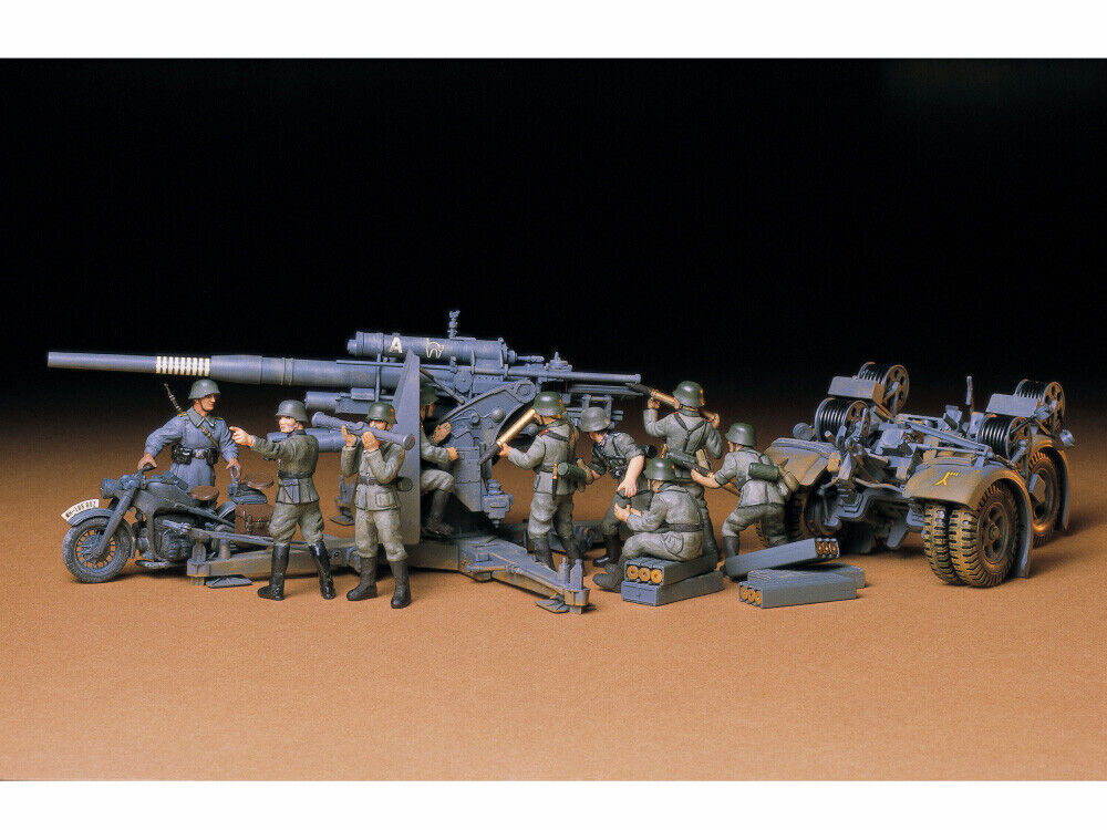 Tamiya 35017 - Tedesco 88mm Pistola Flak36/37 WWII 1/35 Scala Kit - Tracciata 48