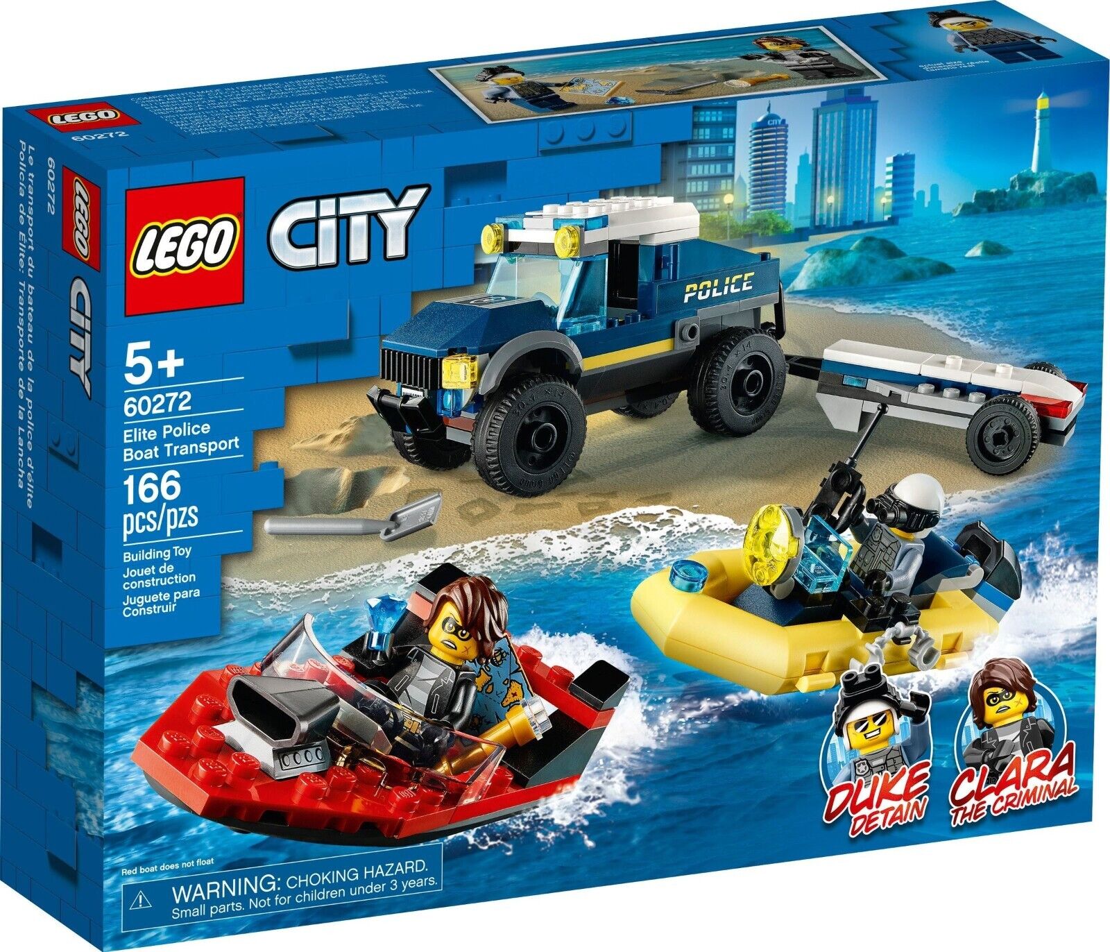 LEGO 60272 - Trasportatore di imbarcazioni della Polizia