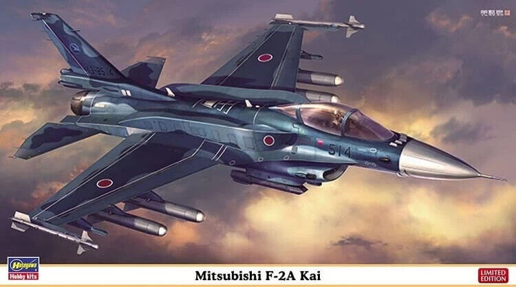 Hasegawa 02390 Mitsubishi F-2A Kai Kit Montaggio 1/72