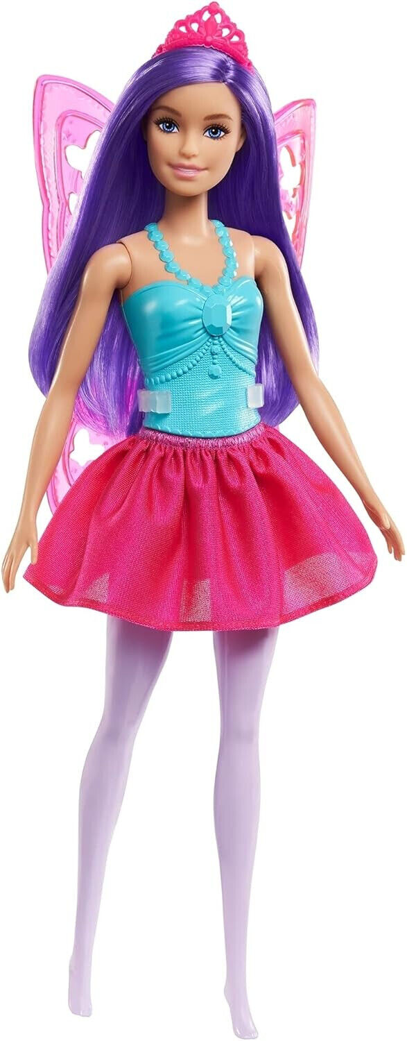 Barbie Dreamtopia-Bambola Fatina cappelli viola e ali rosa