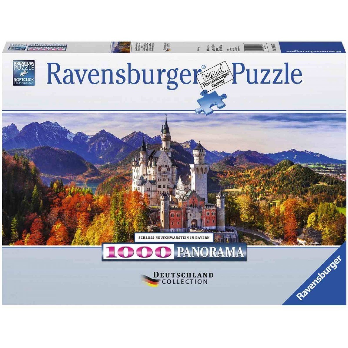 PUZZLE ravensburger CASTELLO NEUSCHWANSTEIN 1000 pezzi BAVIERA originale 50 x 70