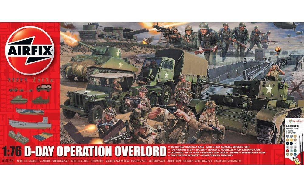SET REGALO AIRFIX A50162A MODELLO D-DAY 75° ANNIVERSARIO OPERAZIONE OVERLOR 1/76
