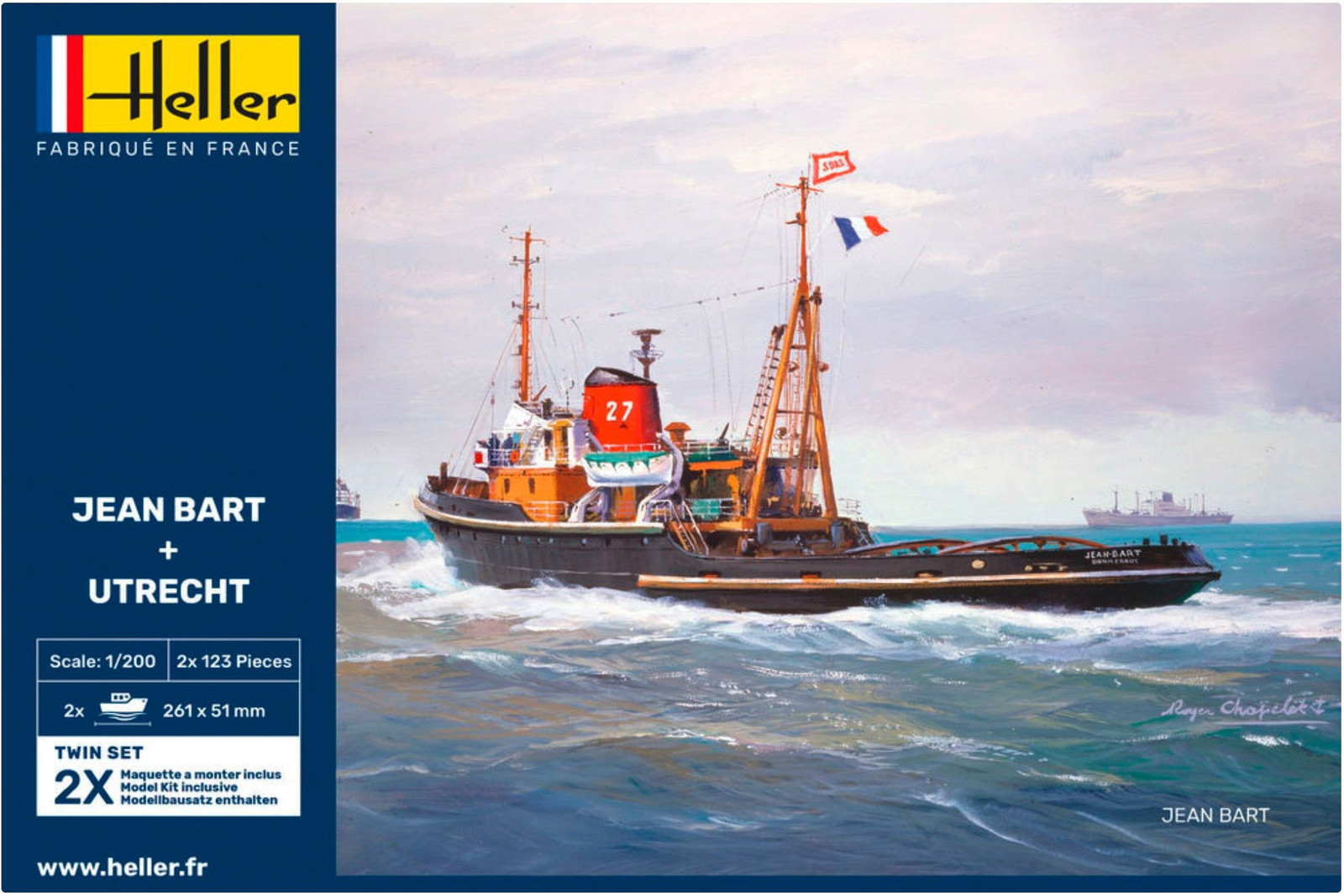 HELLER 85602 MODELLO BARCA JEANS BART + UTRECHT TWINSET 1/200