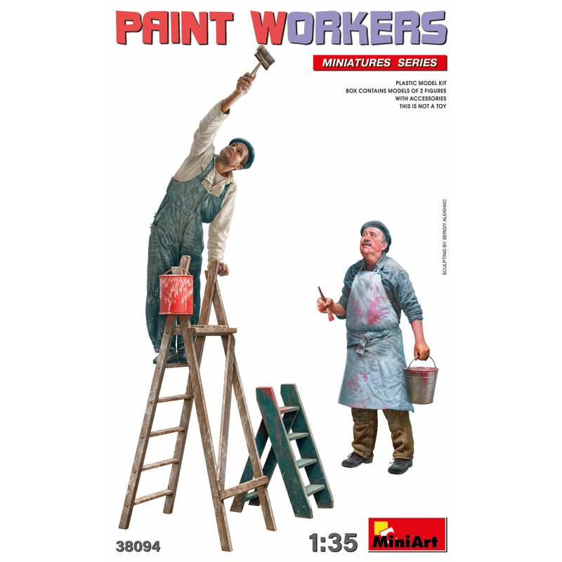 Figurina Maquette Di Lavoratori Di Pittura |MINIART|38094| 1:35 Maquette Carro