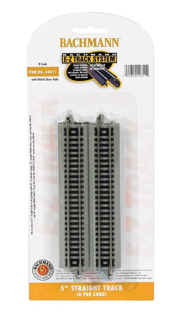 Bachmann 127 cm Straight Track 6/Card – N Scale