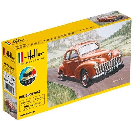 Modello Peugeot 203 1/43 - Heller Starter Kit 56160