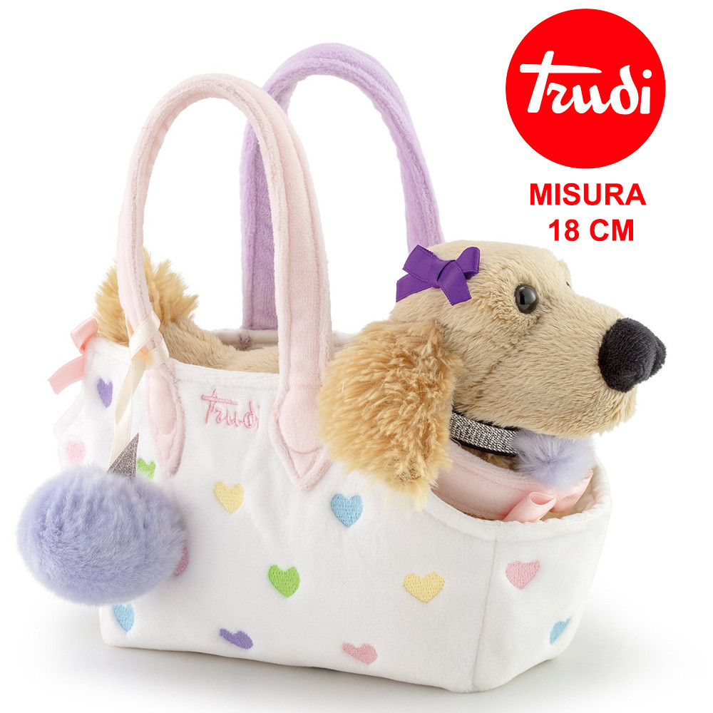 CANE KIKI RAINBOW PELUCHE TRUDI FASHION BAG BORSETTA BIANCA CHICHI LOVE 10970