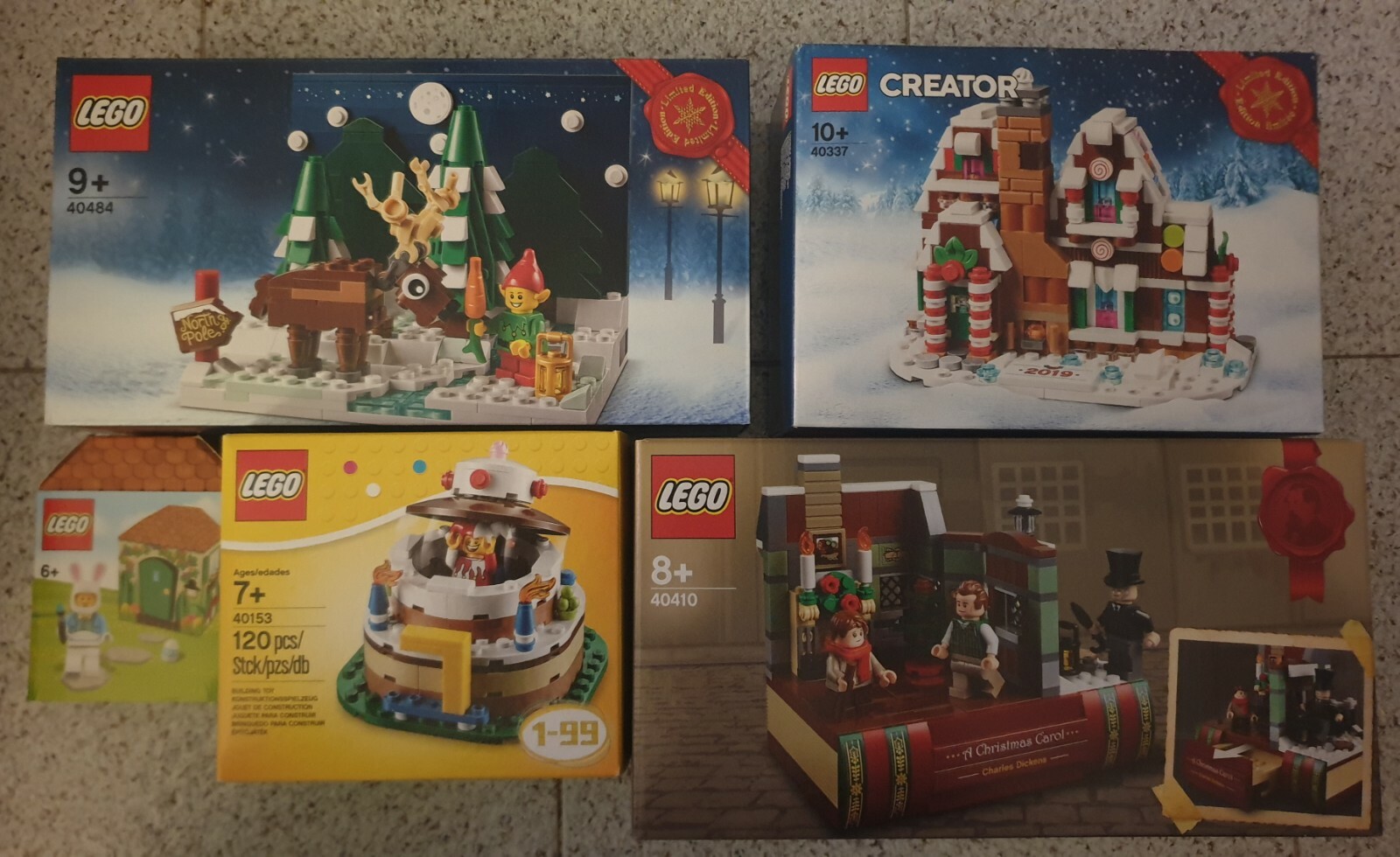 LEGO Lot - 40410 40484 40153 40337 5005249 PASQUA NATALE Zenzero Christmas Elf