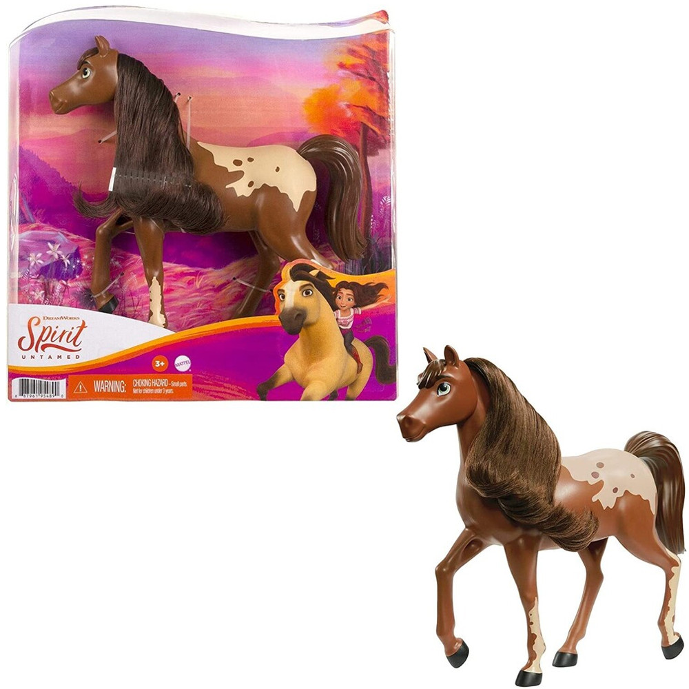 SPIRIT IL SELVAGGIO PULEDRO CAVALLO MARRONE E BIANCO FILM CARTONE ANIMATO MATTEL