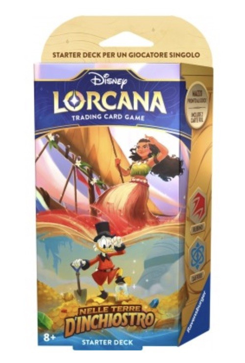 STARTER DECK disney LORCANA trading card game IN ITALIANO gioco di carte RUBINO