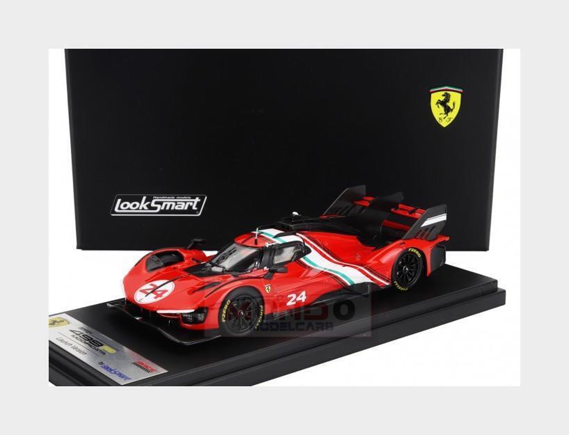 1:43 LOOKSMART Ferrari 499P #24 Launch Version 2024 Red Yellow Black LSRC182
