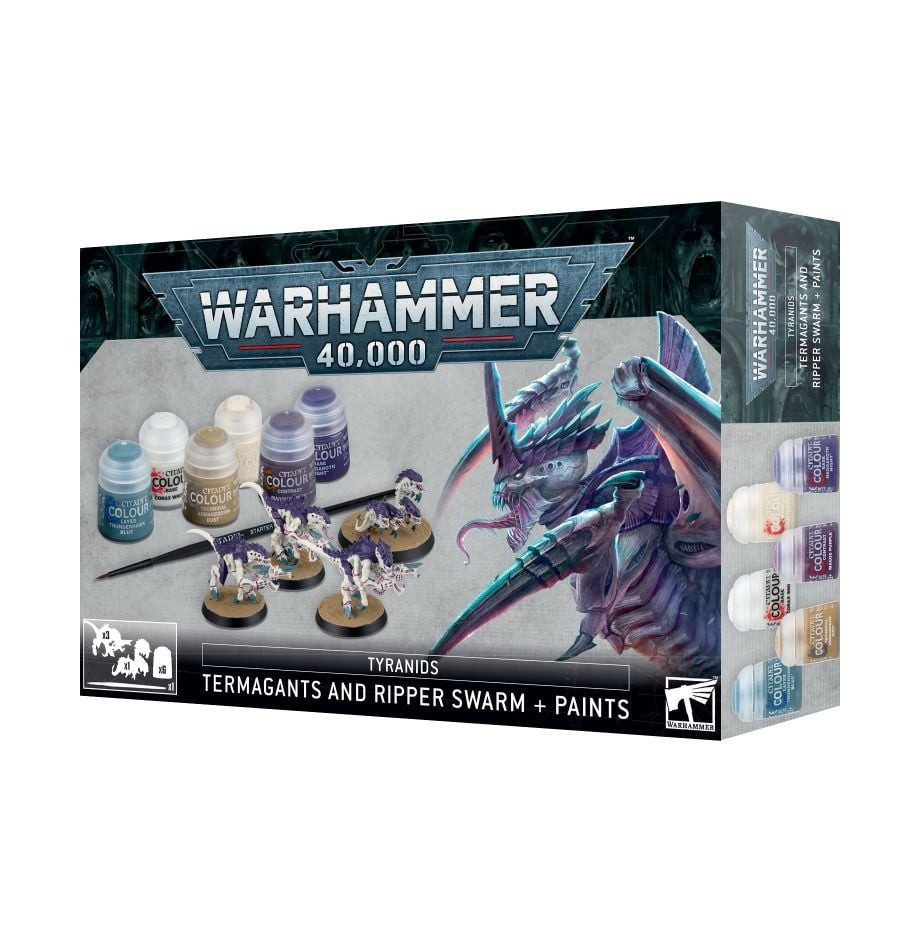 TERMAGANTS AND RIPPER SWARM PAINT SET Tyranids Warhammer 40000 miniature e color