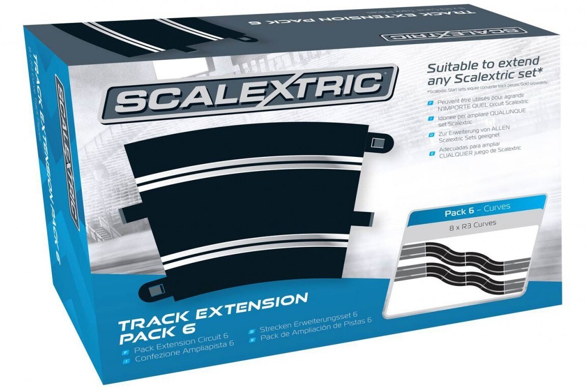 SCALEXTRIC - Track Extension Pack 6 - Radius 3 Curve 22.5?? (8)