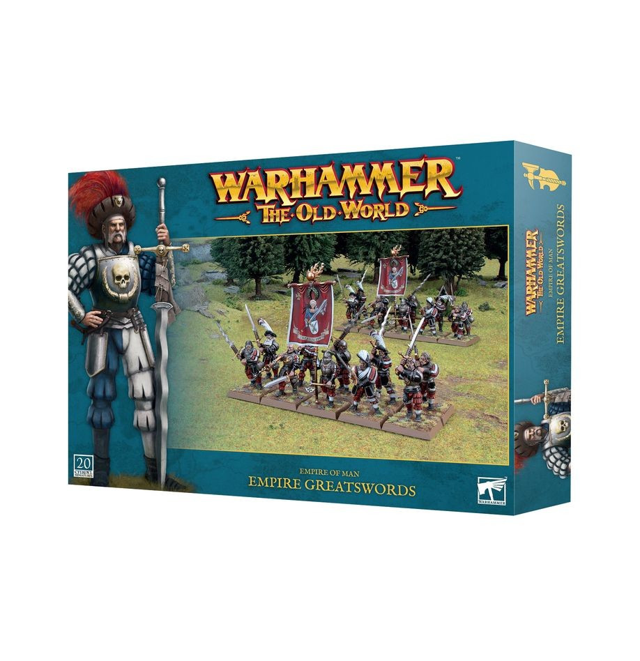 EMPIRE GREATSWORDS set di miniature WARHAMMER the old world EMPIRE OF MAN età 12