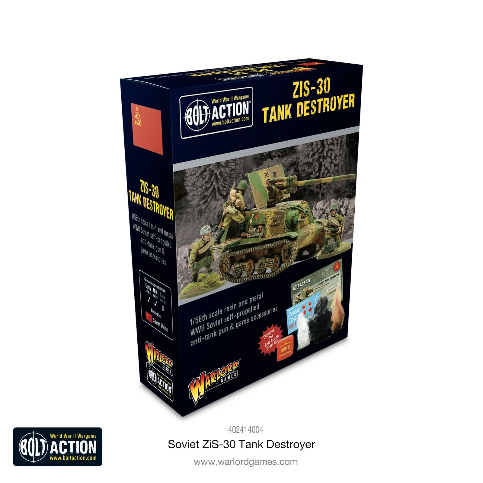 ZIS-30 TANK DESTROYER set di minature per BOLT ACTION in resina e metallo WARLOR