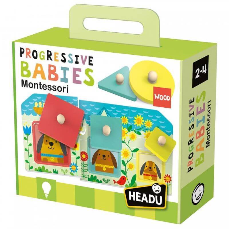 Gioco Educativo Montessori Headu MU53641 Progressive Babies Bambini 2-4 Anni