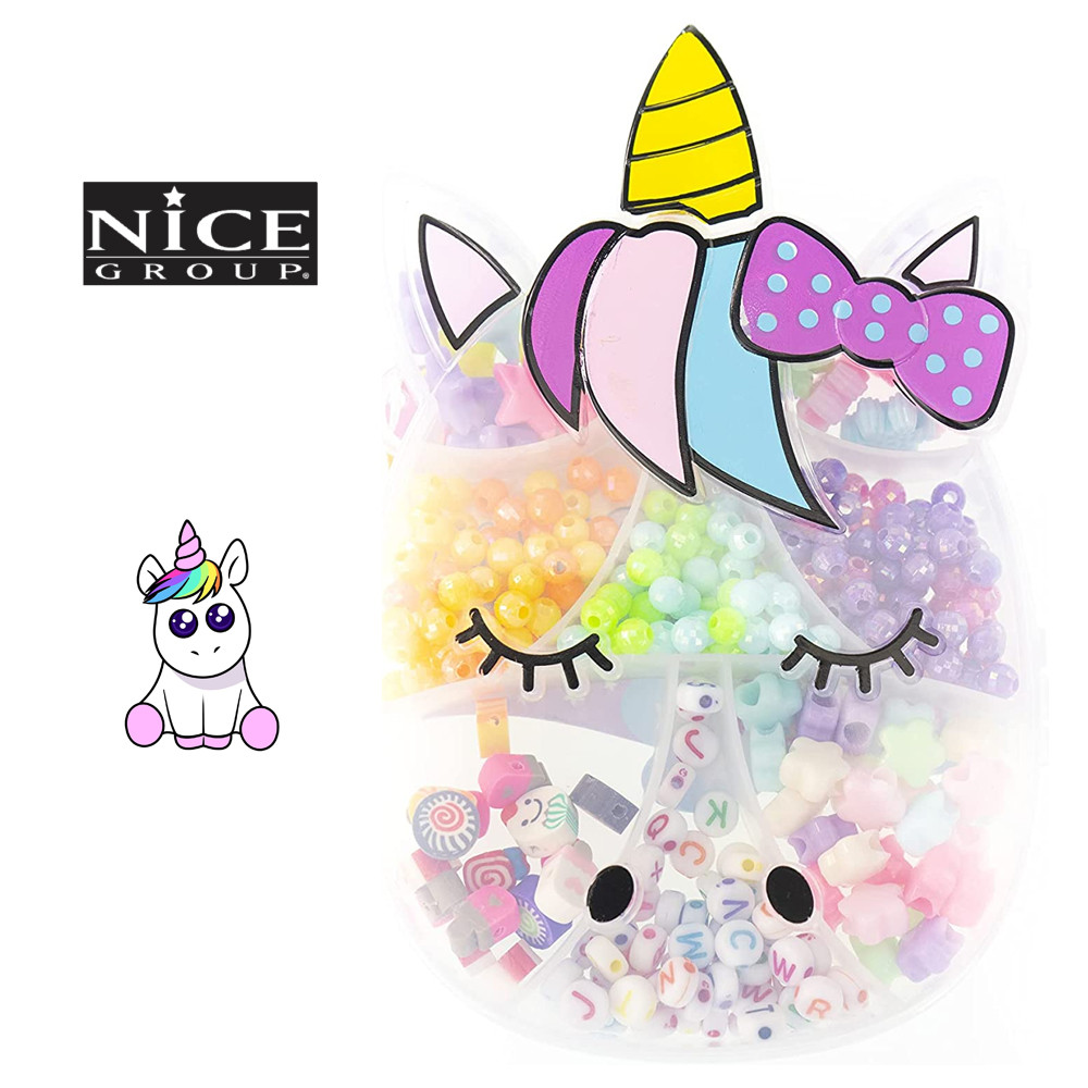 KIT PERLINE ABC COLORATE E MULTIFORMI A TEMA UNICORNO 87020