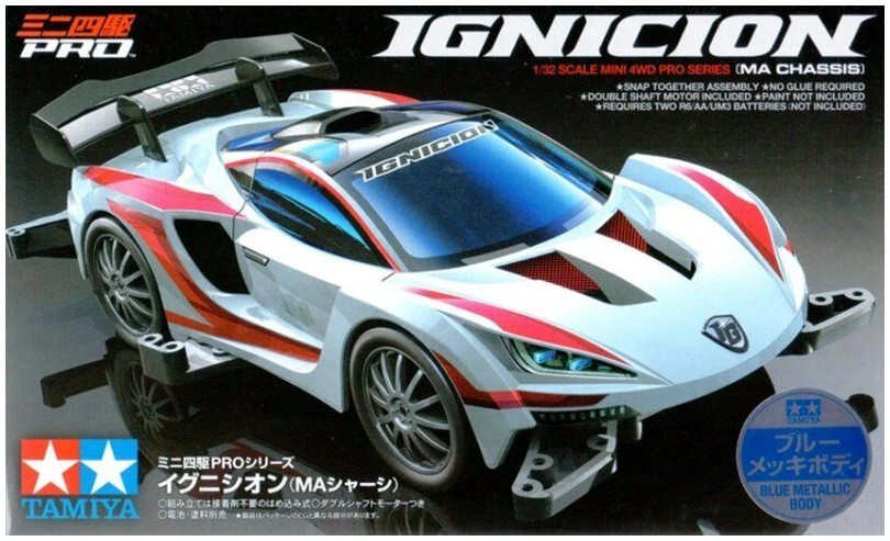 Tamiya 95165 Mini 4wd Ignicion Blue Metallic Body (MA Chassis) Kit Montaggio ...