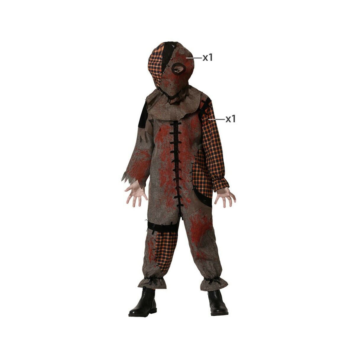Costume per Bambini Bambola Voodoo Taglia:5-6 Anni