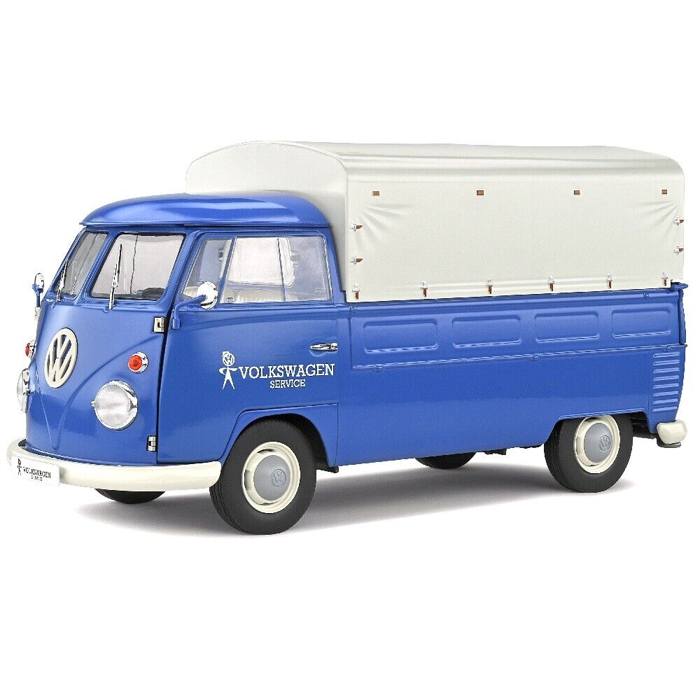 Volkswagen T1 Pick-Up Coperto 1/18 Blu Volkswagen Servizio - Solido S1806702