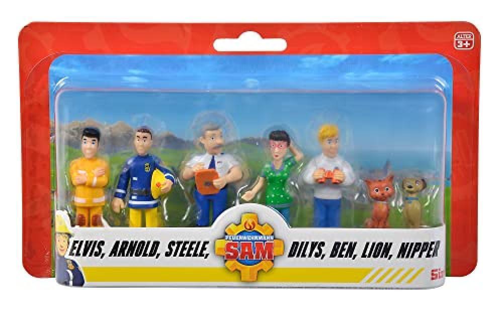 Simba 109252538 - Set di 6 personaggi Sam pompiere assortiti, disponibile solo u