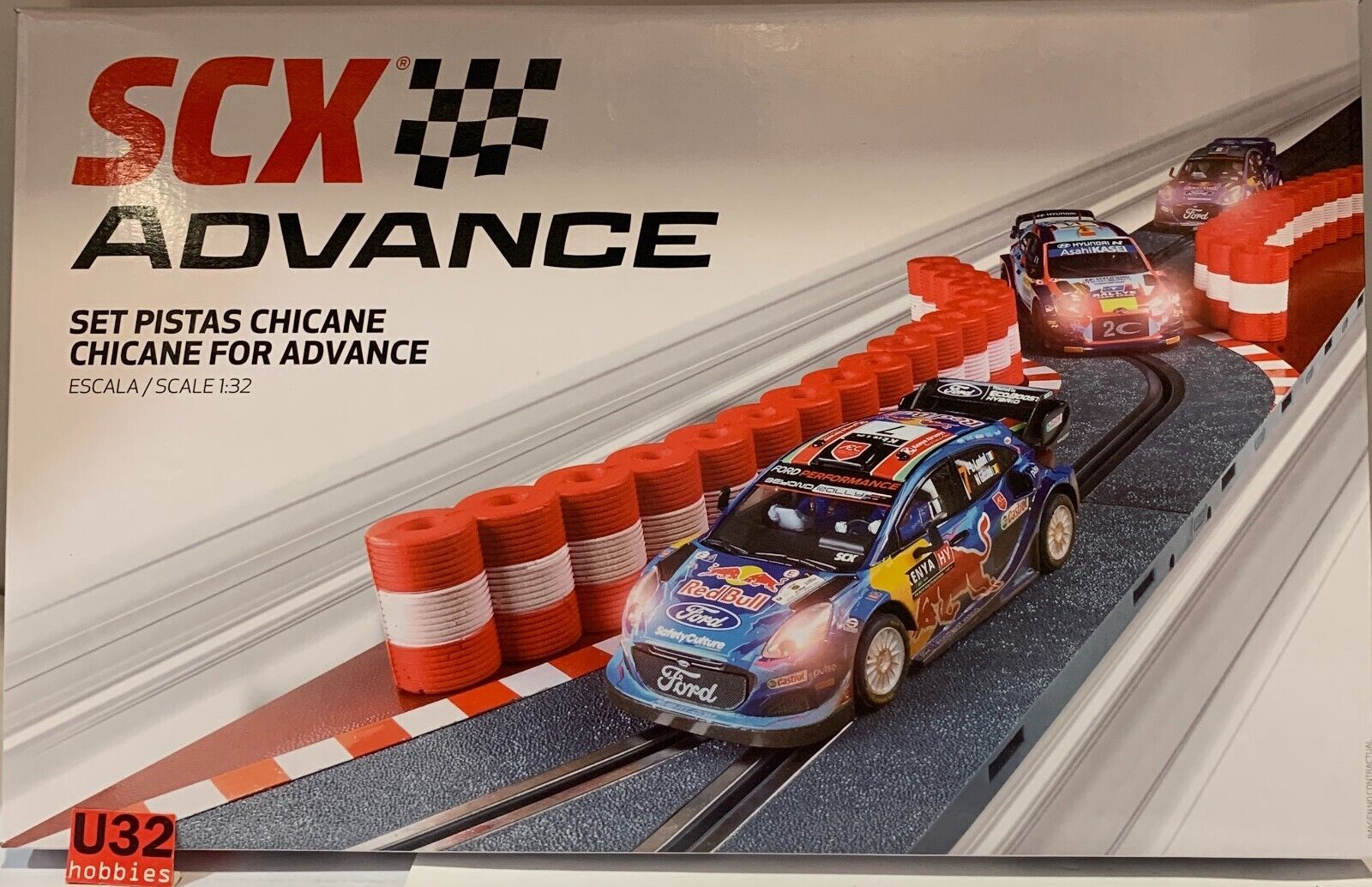 SCX SCALEXTRIC ADVANCE E10478X100 Set Piste Chicane