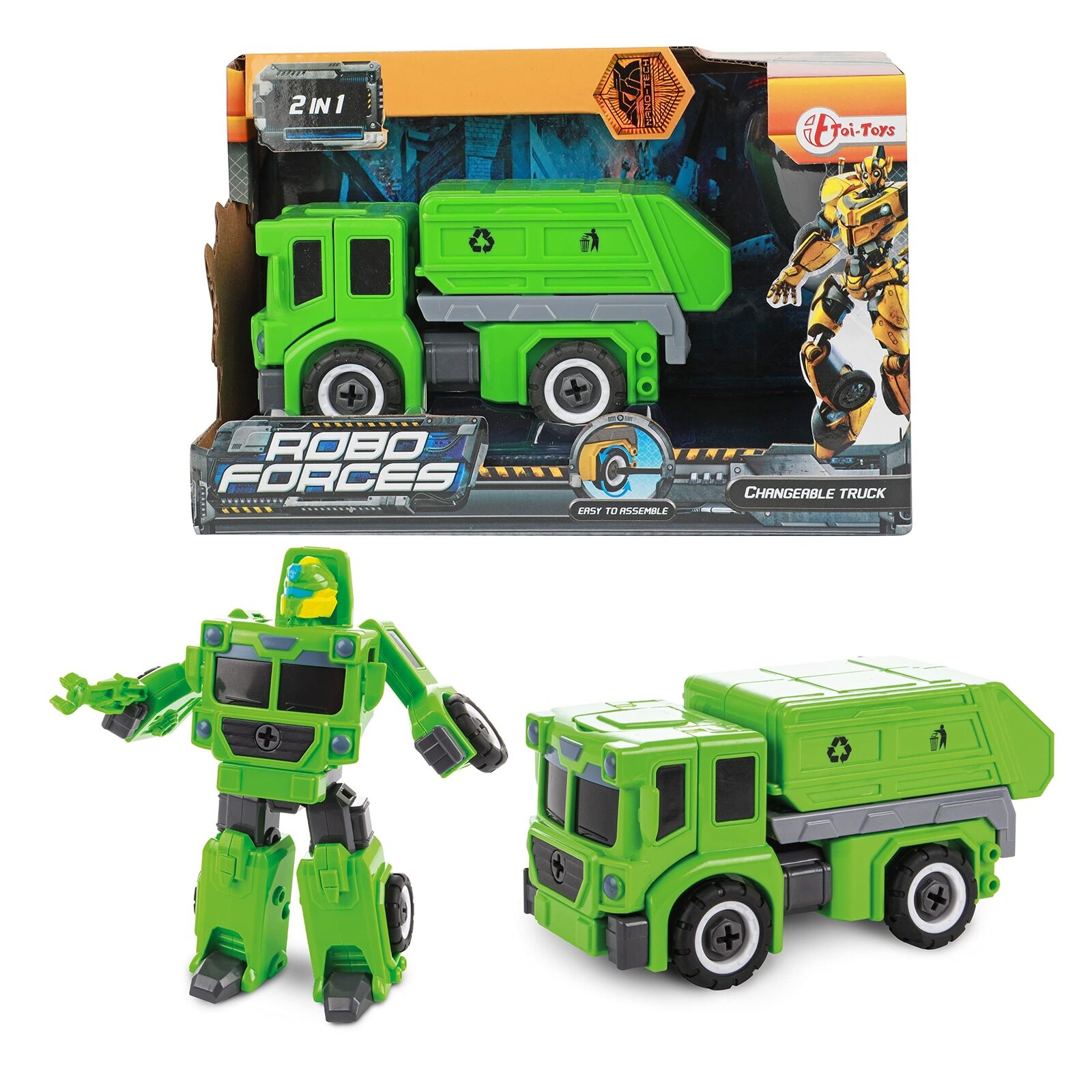 Toi Toys Change the Robot Garbage Truck, Kids Toys