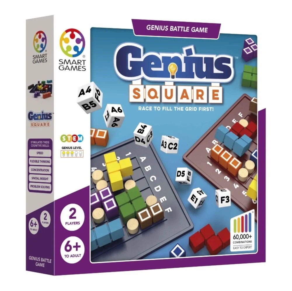 GENIUS SQUARE gioco da tavolo UNO CONTRO UNO oppure solitario SMART GAMES età 6+