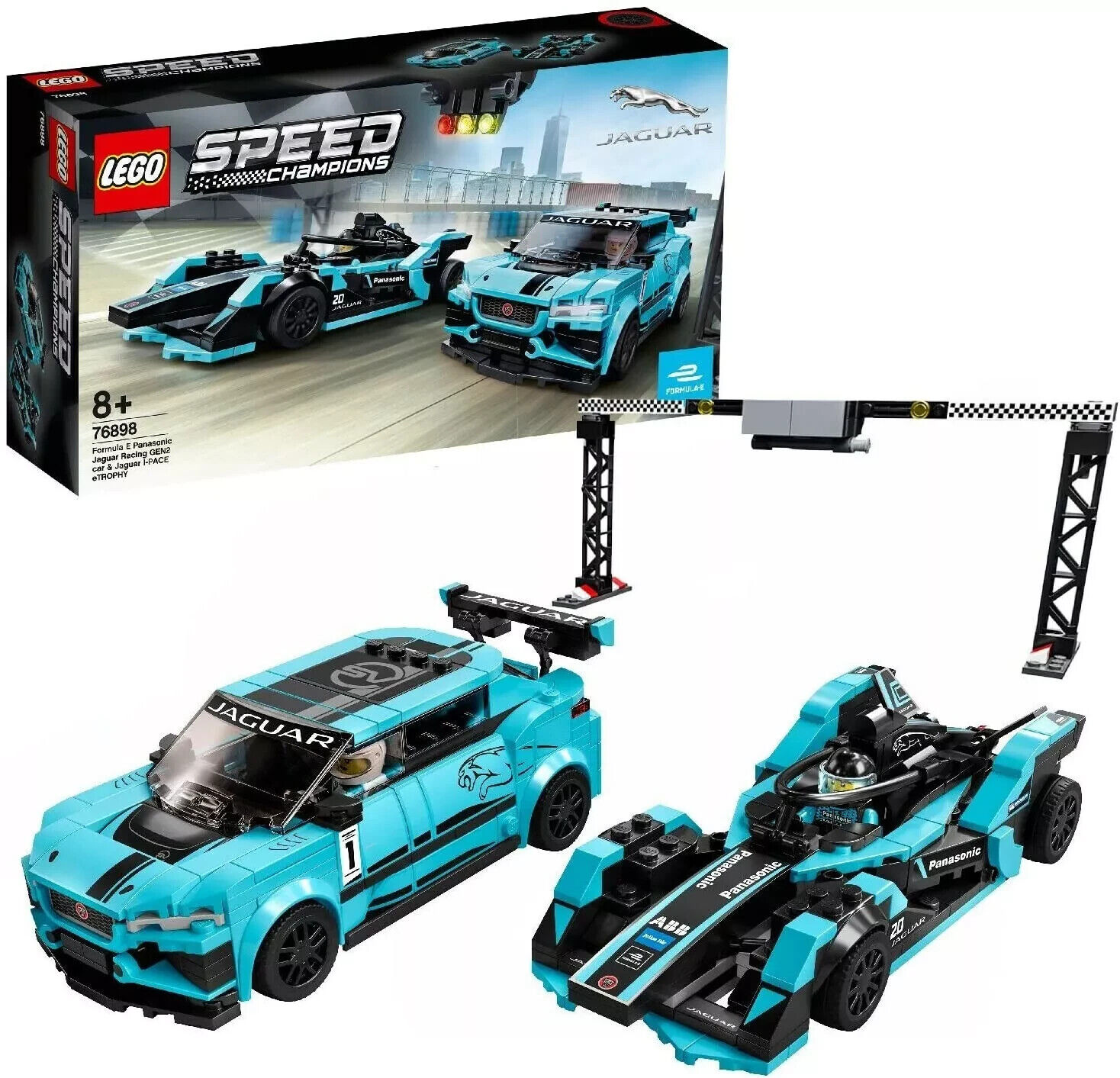 LEGO Speed Champions 76898 Formula E Panasonic Jaguar Racing car & Jaguar I-PAC