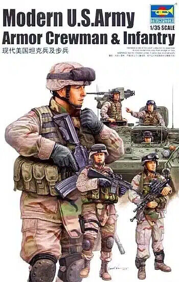 Trumpeter 00424 Modern U.S. Army Armor Crewman & Infantry Kit Montaggio 1/35