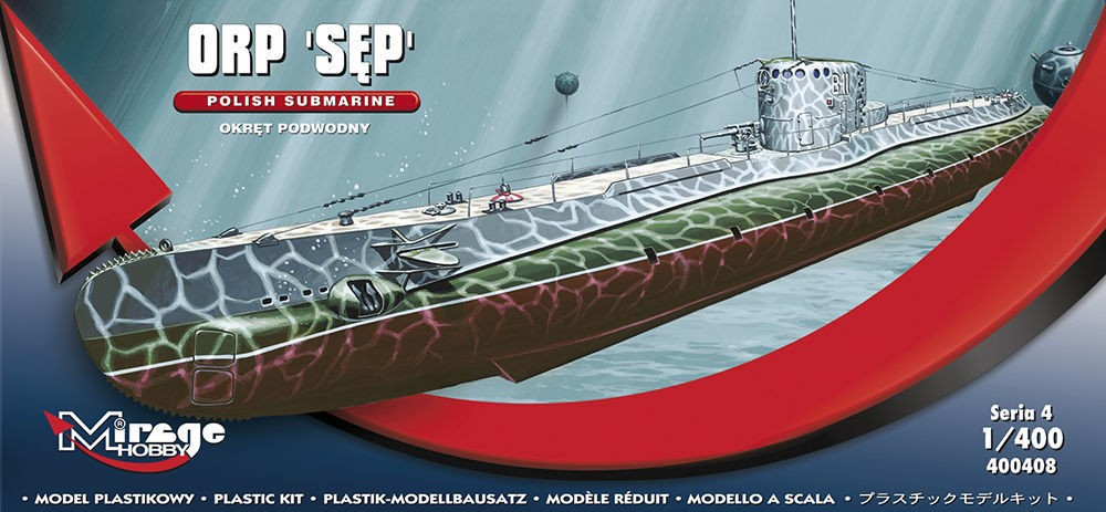 MIRAGE HOBBY 400408 MODELLO SOTTOMARINO POLACCO ORP SET 1/400