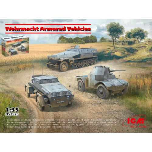WERMACHT ARMORED VEHICLES KIT 1:35 ICM Kit Mezzi Militari Modellino