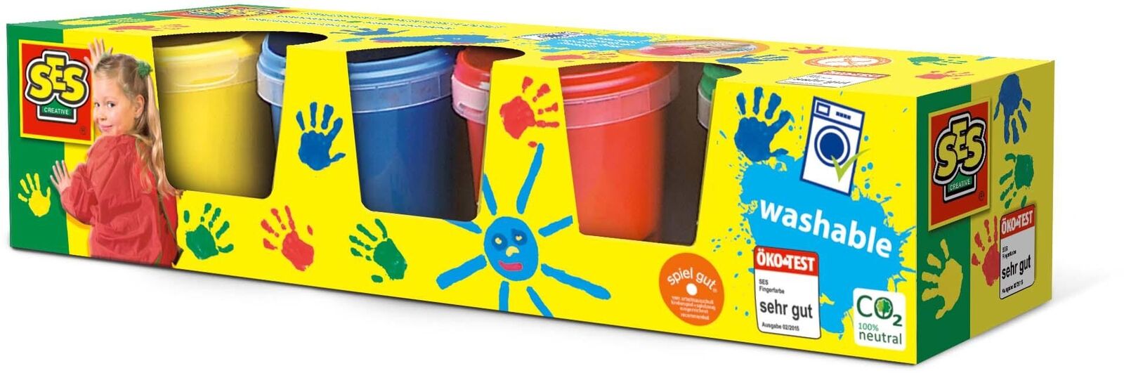 SES Creative Pittura con le dita lavabile [confezione da 4] (SES CREATIVE Childr