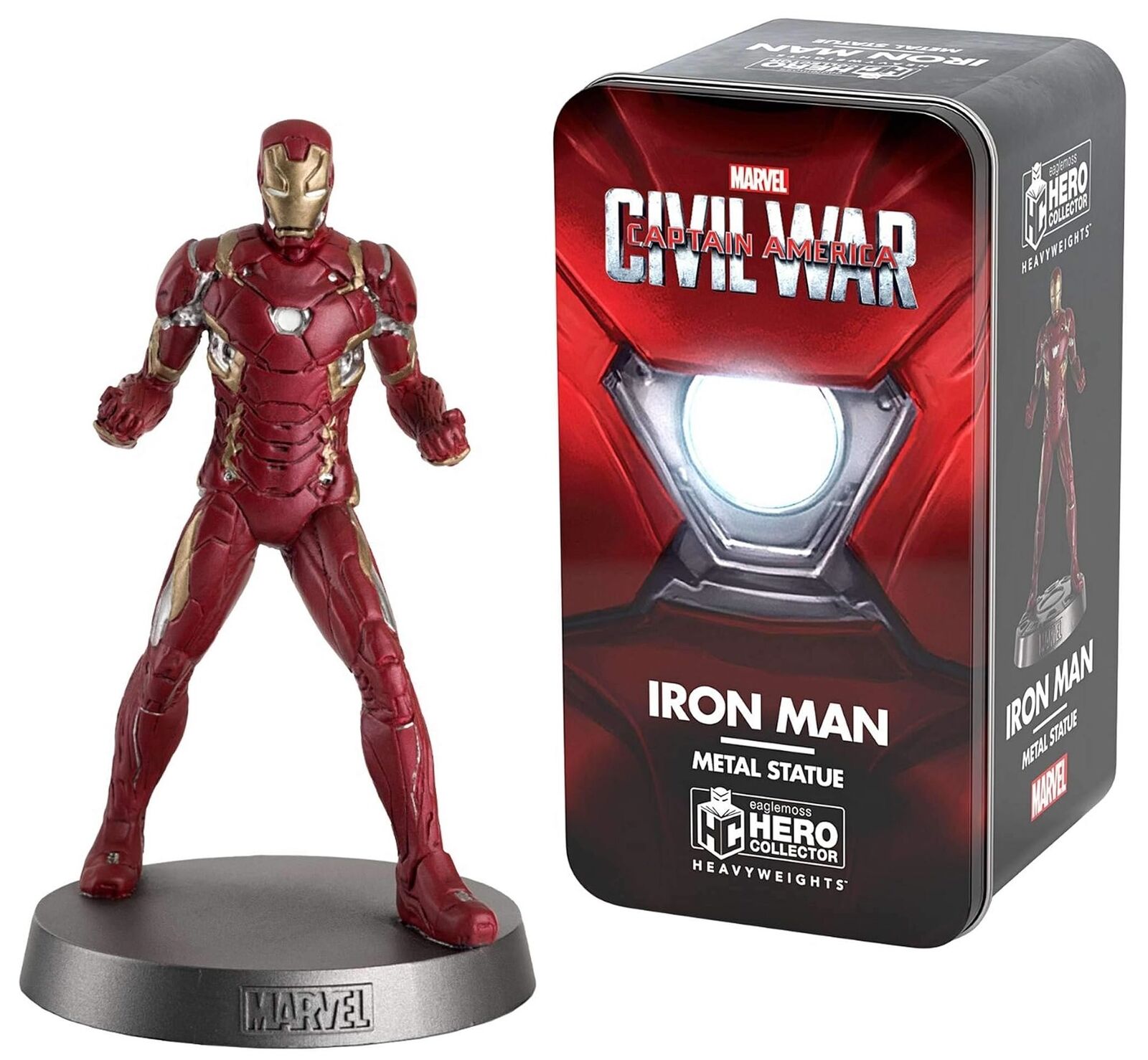 Marvel Heavyweights Iron Man Civil War Statuetta Metallo in Tin Box