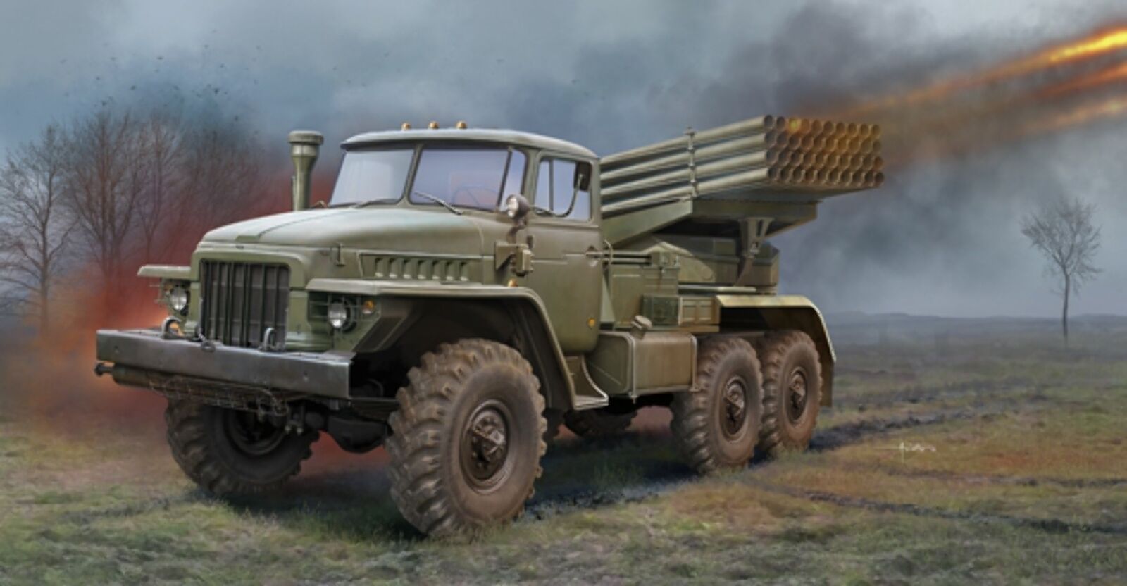 Trumpeter 1/35 01028 RUSSIAN BM-21 GRAD MULTIPLE ROCKET LAUNCHER