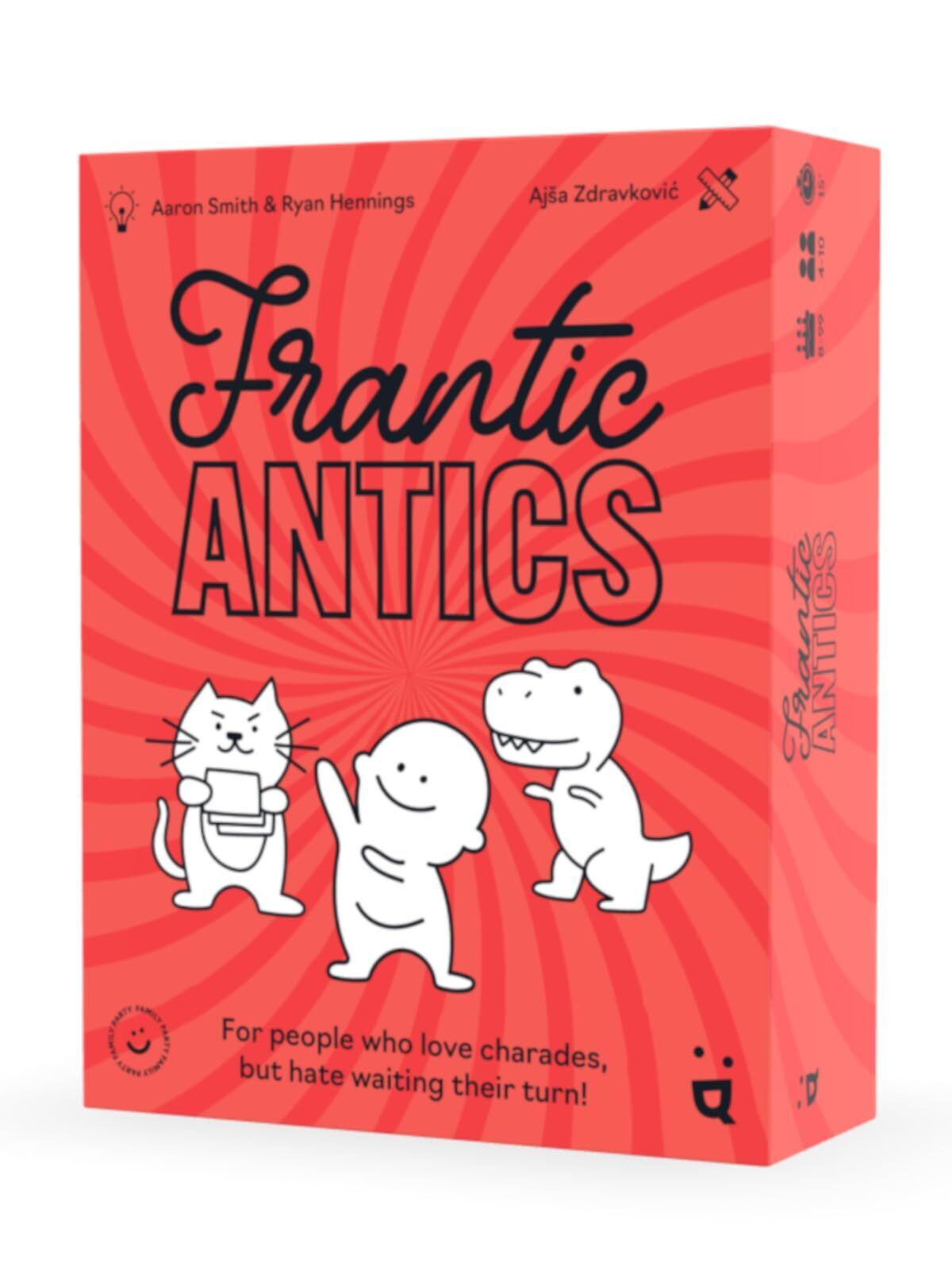 Helvetiq   Frantic Antics   Party Card Game   Ages 8+   4-10 Players   15+ Minut